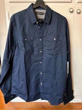 NWT Calvin Klein Jeans Button Up Shirt [L | Navy Blue]